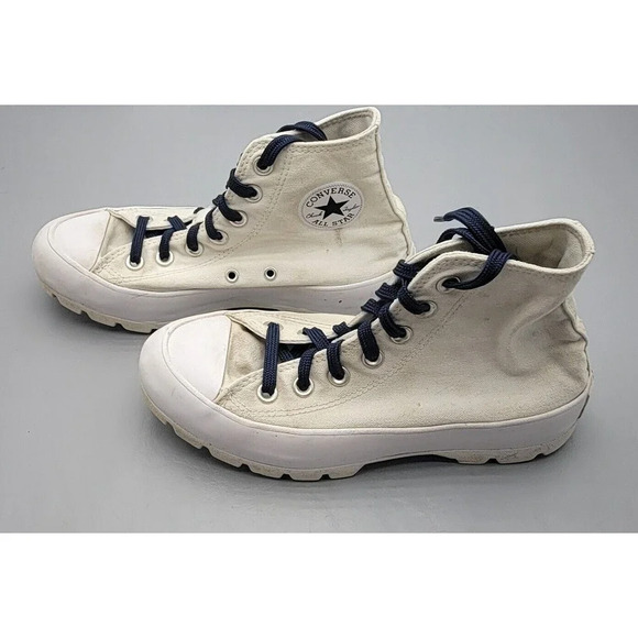 Converse Chuck Taylor Lugged High Top White Sneakers Women’s 6 #565902C - Picture 4 of 9